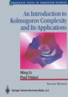 Image for An introduction to Kolmogorov complexity and its applications