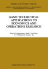 Image for Game Theoretical Applications to Economics and Operations Research