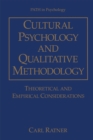 Image for Cultural psychology and qualitative methodology: theoretical and empirical considerations