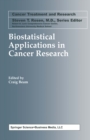 Image for Biostatistical applications in cancer research