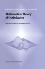 Image for Mathematical theory of optimization