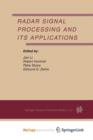 Image for Radar Signal Processing and Its Applications