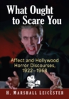 Image for What Ought to Scare You : Affect and Hollywood Horror Discourses, 1922-1968
