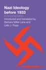 Image for Nazi Ideology before 1933 : A Documentation
