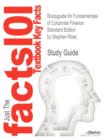 Image for Studyguide for Fundamentals of Corporate Finance Standard Edition by Ross, Stephen, ISBN 9780078034633