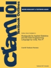 Image for Studyguide for Applied Statistics and the SAS Programming Language by Cody, Ron P.