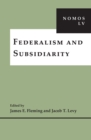 Image for Federalism and subsidiarity