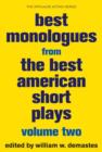Image for Best Monologues from The Best American Short Plays