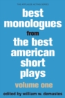 Image for Best monologues from Best American short plays. : Volume 1