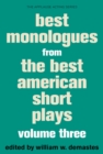 Image for Best Monologues from The Best American Short Plays