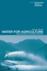 Image for Water for agriculture: irrigation economics in international perspective