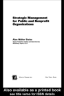 Image for Strategic management for public and nonprofit organizations