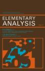 Image for Elementary Analysis: The Commonwealth and International Library: Mathematics Division, Volume 1