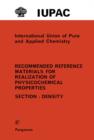 Image for Recommended Reference Materials for Realization of Physicochemical Properties: Density