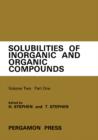 Image for Solubilities of inorganic and organic compounds.