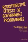 Image for Redistributive Effects of Government Programmes: The Chilean Case