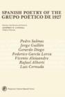 Image for Spanish Poetry of the Grupo Poetico de 1927: Pergamon Oxford Spanish Series