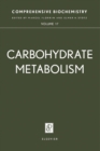 Image for Carbohydrate Metabolism: Comprehensive Biochemistry