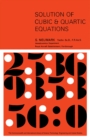 Image for Solution of Cubic and Quartic Equations