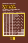 Image for Nonsmooth Optimization: Proceedings of a IIASA Workshop, March 28 - April 8, 1977