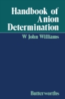 Image for Handbook of Anion Determination