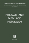 Image for Pyruvate and Fatty Acid Metabolism: Comprehensive Biochemistry