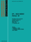 Image for EPS - High Energy Physics &#39;89: Proceedings of the International Europhysics Conference on High Energy Physics
