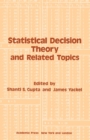 Image for Statistical Decision Theory and Related Topics