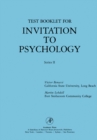 Image for Test Booklet for Invitation to Psychology: Series II