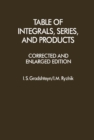 Image for Table of Integrals, Series, and Products