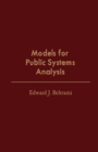 Image for Models for Public Systems Analysis