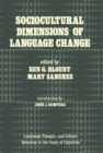 Image for Sociocultural Dimensions of Language Change