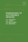Image for Dimensions of Automobile Demand: A Longitudinal Study of Household Automobile Ownership and Use : v. 22