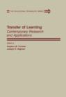 Image for Transfer of Learning: Contemporary Research and Applications