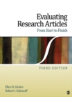 Image for Evaluating Research Articles from Start to Finish