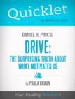 Image for Quicklet on Daniel H. Pink&#39;s Drive: The Surprising Truth About What Motivates Us: Chapter-By-Chapter Commentary &amp; Summary