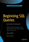 Image for Beginning SQL queries: from novice to professional
