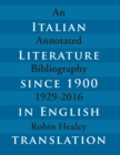 Image for Italian Literature since 1900 in English Translation