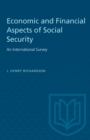 Image for Economic and Financial Aspects of Social Security