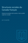 Image for Structures sociales du Canada francais: Etudes de membres de la section I de la societe royale du Canada