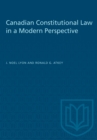 Image for Canadian Constitutional Law in a Modern Perspective