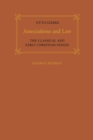 Image for Associations and Law: The Classical and Early Christian Stages