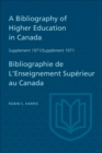 Image for Bibliography of Higher Education in Canada Supplement 1971 / Bibliographie de l&#39;enseignement superieur au Canada Supplement 1971