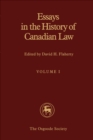 Image for Essays in the History of Canadian Law: Volume I
