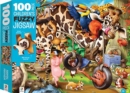 Image for 100-Piece Children&#39;s Fuzzy Jigsaw: Animal Mayhem