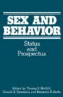 Image for Sex and Behavior: Status and Prospectus.