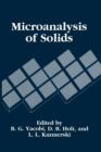 Image for Microanalysis of Solids