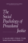 Image for Social Psychology of Procedural Justice
