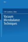 Image for Vacuum Microbalance Techniques