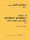 Image for Studies in Constructive Mathematics and Mathematical Logic